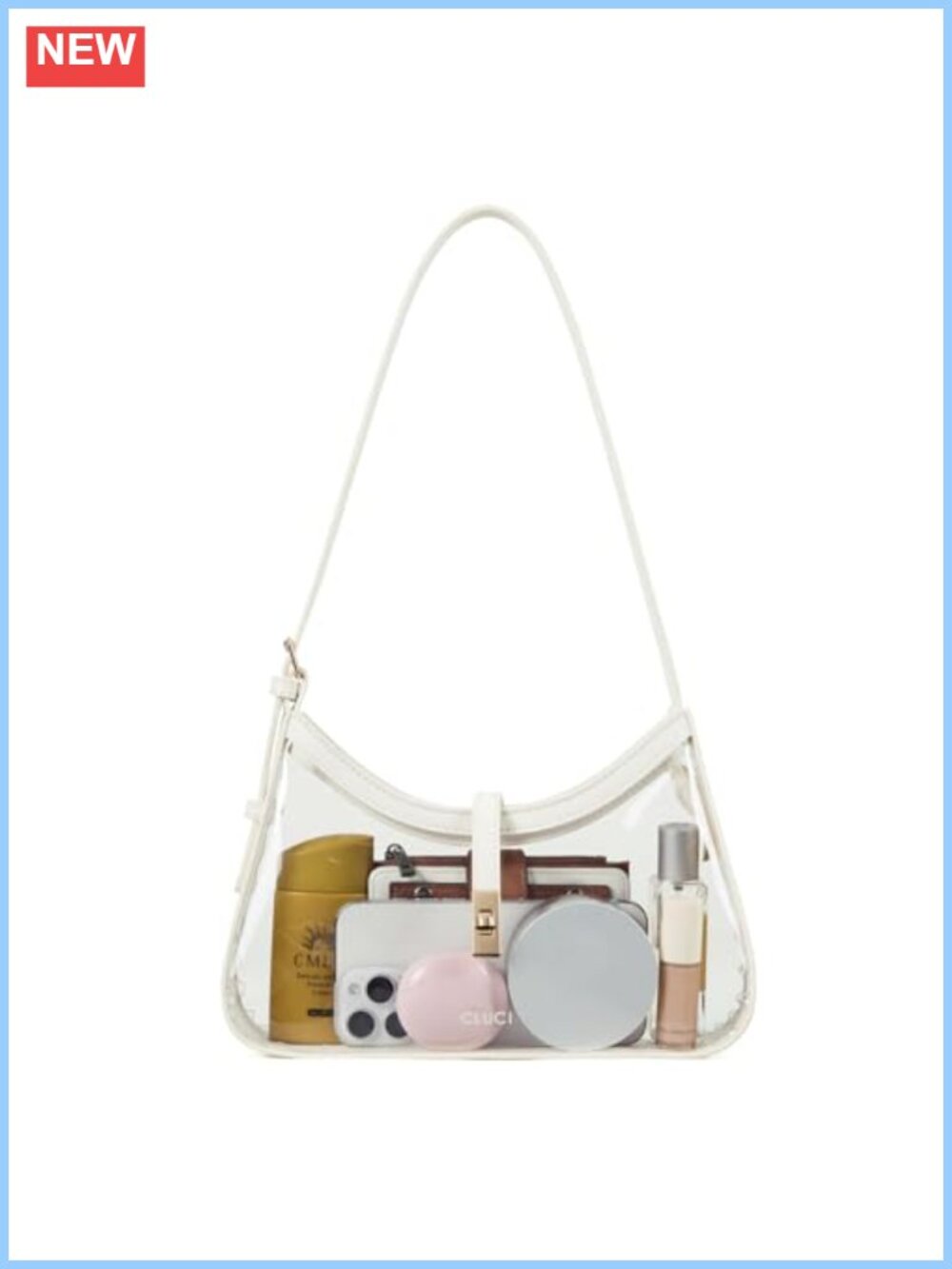 Clear Shoulder Bag PVC Transparent Stadium Concert Purse